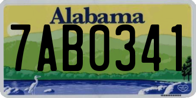 AL license plate 7AB0341