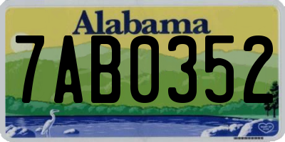 AL license plate 7AB0352