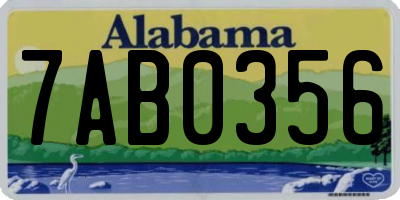 AL license plate 7AB0356