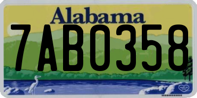 AL license plate 7AB0358