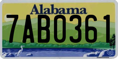 AL license plate 7AB0361