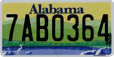 AL license plate 7AB0364