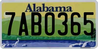 AL license plate 7AB0365