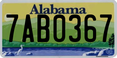 AL license plate 7AB0367