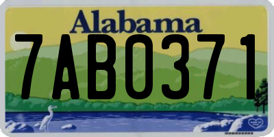 AL license plate 7AB0371