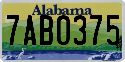 AL license plate 7AB0375