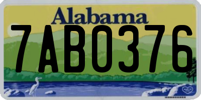AL license plate 7AB0376
