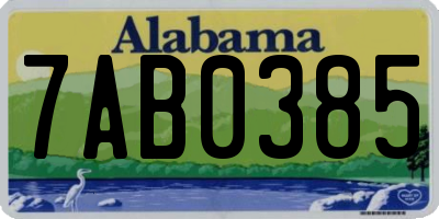 AL license plate 7AB0385