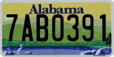 AL license plate 7AB0391