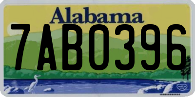 AL license plate 7AB0396