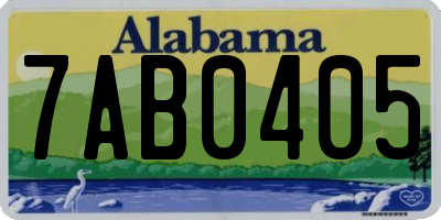 AL license plate 7AB0405