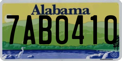 AL license plate 7AB0410