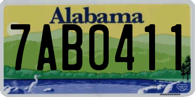 AL license plate 7AB0411