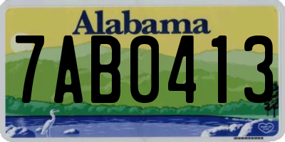AL license plate 7AB0413