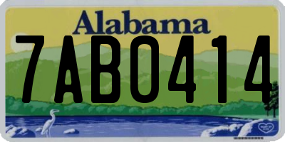 AL license plate 7AB0414