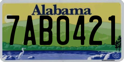 AL license plate 7AB0421