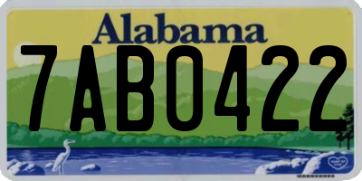 AL license plate 7AB0422