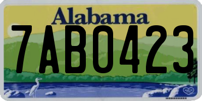 AL license plate 7AB0423