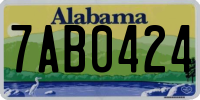 AL license plate 7AB0424