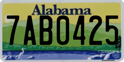 AL license plate 7AB0425