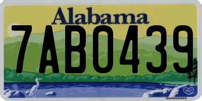 AL license plate 7AB0439