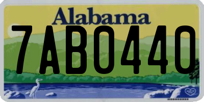 AL license plate 7AB0440