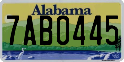 AL license plate 7AB0445