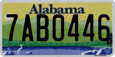 AL license plate 7AB0446