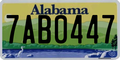 AL license plate 7AB0447