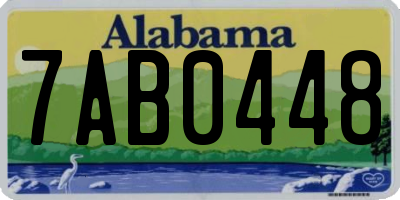 AL license plate 7AB0448
