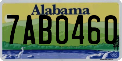 AL license plate 7AB0460