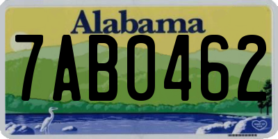 AL license plate 7AB0462
