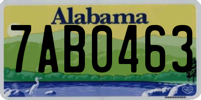 AL license plate 7AB0463