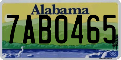 AL license plate 7AB0465