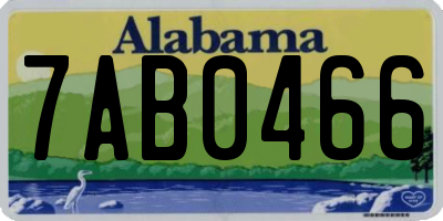 AL license plate 7AB0466