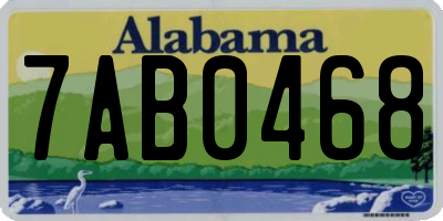 AL license plate 7AB0468