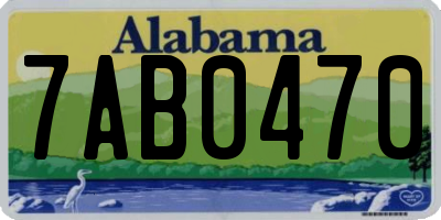 AL license plate 7AB0470