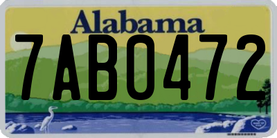 AL license plate 7AB0472