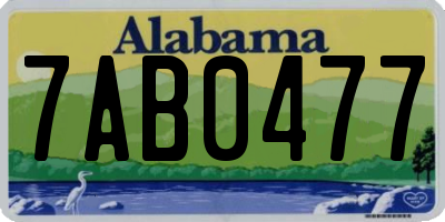 AL license plate 7AB0477