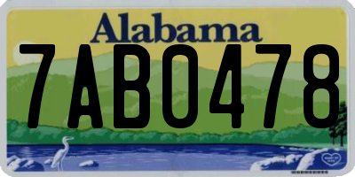AL license plate 7AB0478