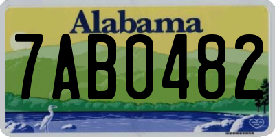 AL license plate 7AB0482
