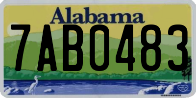 AL license plate 7AB0483