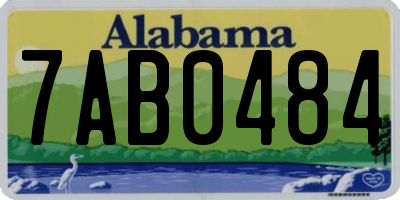 AL license plate 7AB0484