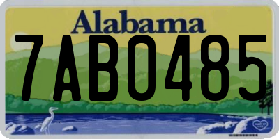 AL license plate 7AB0485