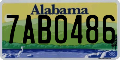 AL license plate 7AB0486