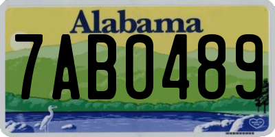 AL license plate 7AB0489