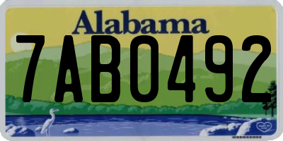 AL license plate 7AB0492