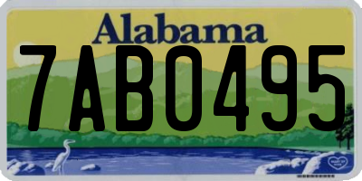 AL license plate 7AB0495
