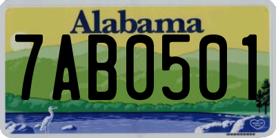 AL license plate 7AB0501