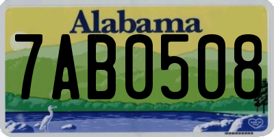 AL license plate 7AB0508